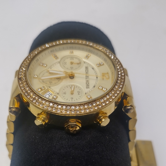 Michael Kors Parker Gold Watch - Picture 4 of 8